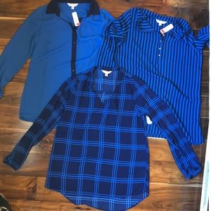 3 Blouse Bundle NWT. Size S